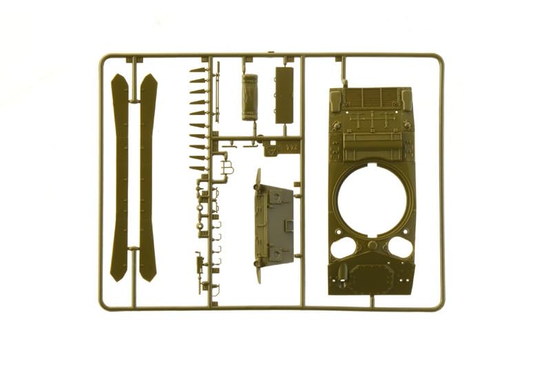 PLATZ Italeri 1/35 Scale Liberal M24 Chaffee Light Tank, Korean War, Aluminum Barrel, 6 Markings Included, Plastic Model Kit IT6587 (Tank)