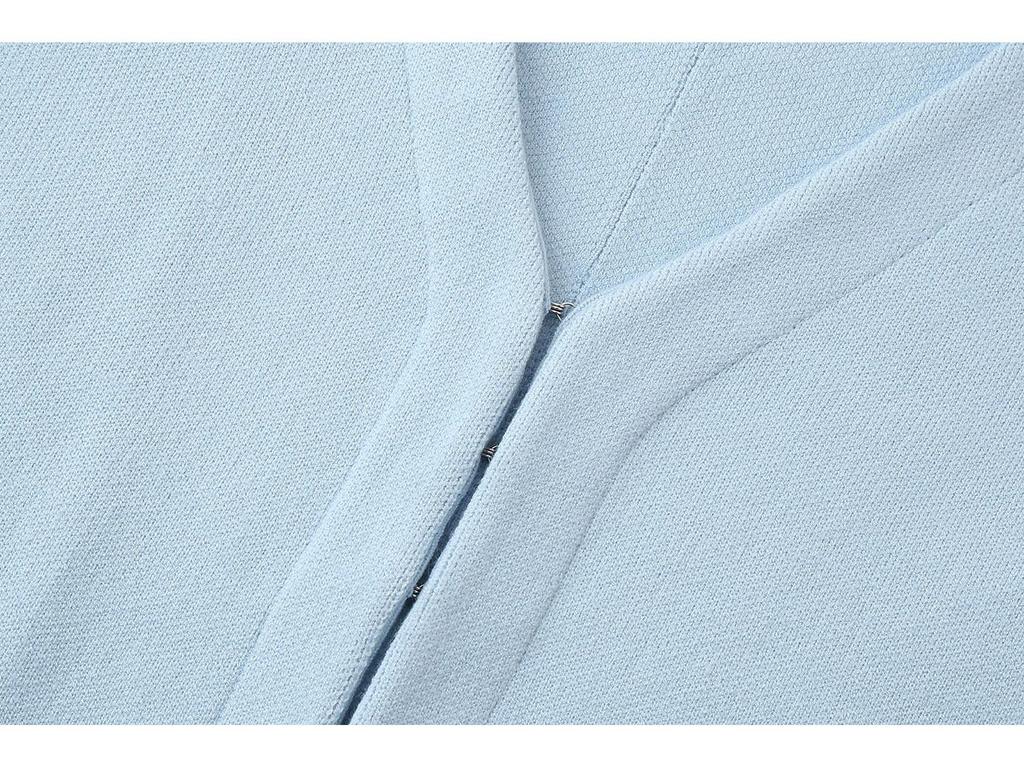 Summer 2024 Women's European & American Style Loose Sleeve Knitted Cardigan & Mini Skirt Set.