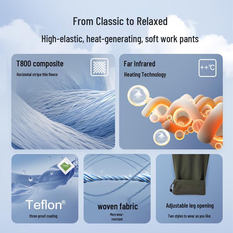 Jingdong Jingzao Men's Outdoor Thermal Cargo Pants