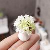 Mini Vase And Flowers 1:12 Scale Vase Miniature Tiny Table Centerpiece Flower Vase for Doll Mansion Living Room Decor