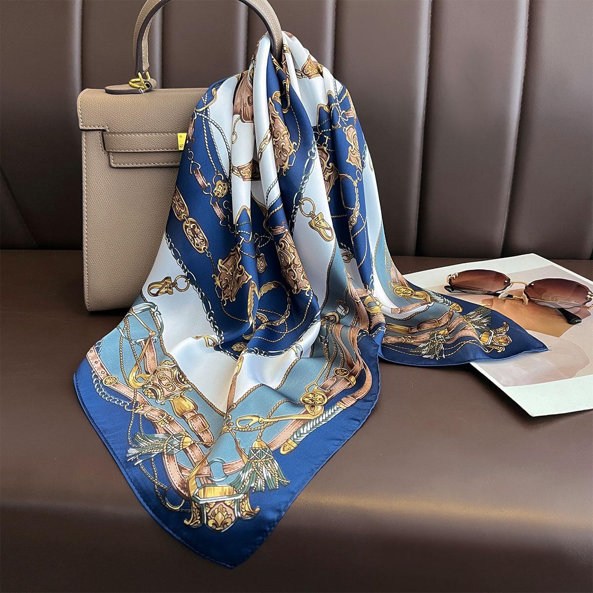 

Luxury Design Silk Scarf Women 70*70cm Square Scarves Headscarf Decorate Neck Ties Female Hijab Neckerchief Neck Scarf Kerchief 70x70cm
