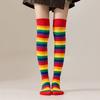 European and American Rainbow Striped Socks Children's Party Performance Halloween Cosplay Long Leg Over Knee Socks