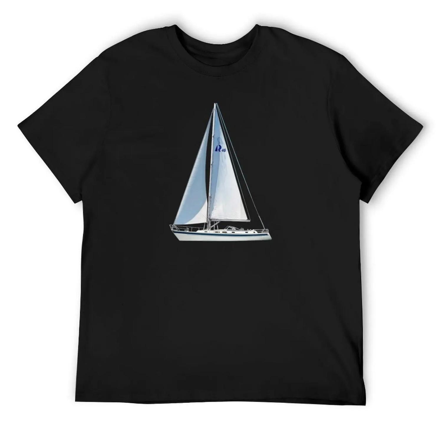 HR 46 Sailboat T-Shirt topping oversized graphic tee man clothes sweat t shirt men XXXXXL разноцветный