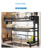 Multifunctional Retractable Kitchen Sink Carbon Steel Drain Rack Washing Rag Bowl Rack Chopsticks Knife Storage Rack