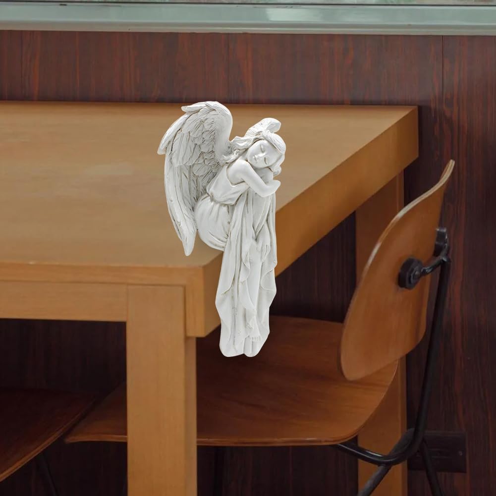 Zcargel Angel Sculpture Door Frame Ornament Sleeping Angel Resin Statue Wall Frame Home Decor Type 1