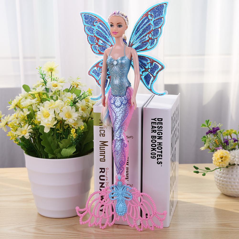 Yüzen Deniz Kızı Bebek Kızlar Sihirli Klasik Deniz Kızı Oyuncak Kelebek Kanatlı