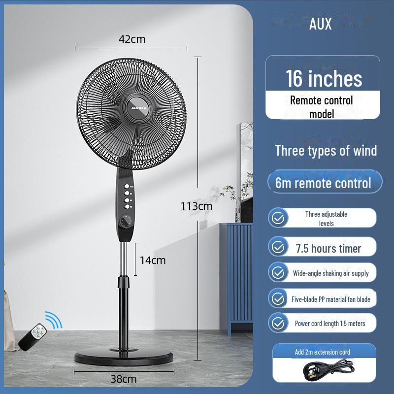 Remote Controlled Quiet Oscillating Floor Fan for Home or Office
