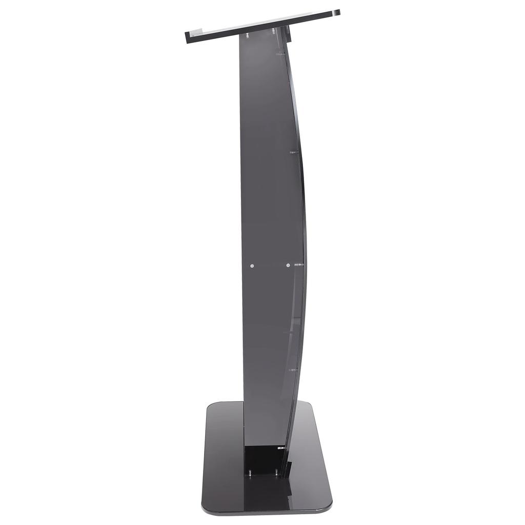 VEVOR Acrylic Podium, 119 cm Tall, Acrylic Podium Stand with Wide Reading Surface & Storage Shelf