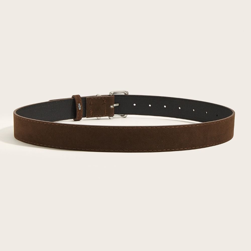 Luxury Design Suede Leather Wide Belt Maillard Style Trouser Dress Belts  Gifts