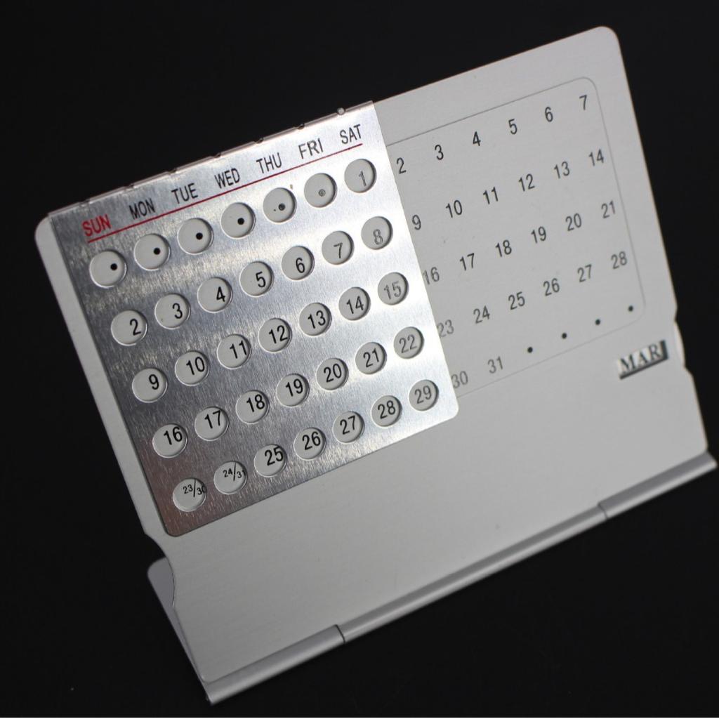 Aluminum Perpetual Calendar Desk Universal Calendar 2024 2025