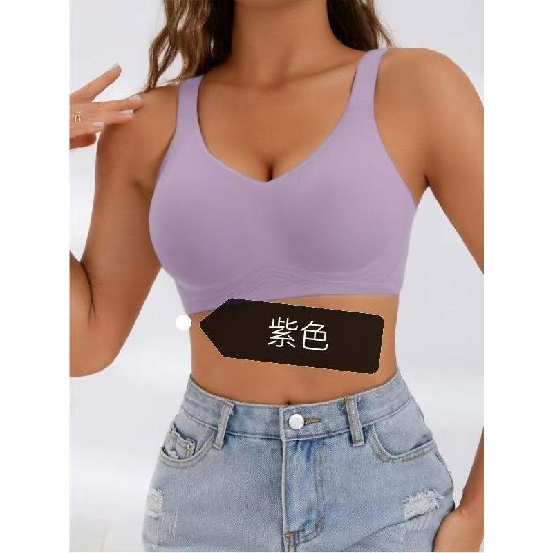Plus Size Women's Black Wireless Seamless Full Coverage Support Bra Comfortable Lift Bralette
