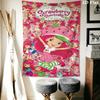 Erdbeer-Shortcake Wandbehang Bedruckter Stoffdecke Dekorative Wandteppiche für Schlafzimmer Wohnzimmer Heimdekoration