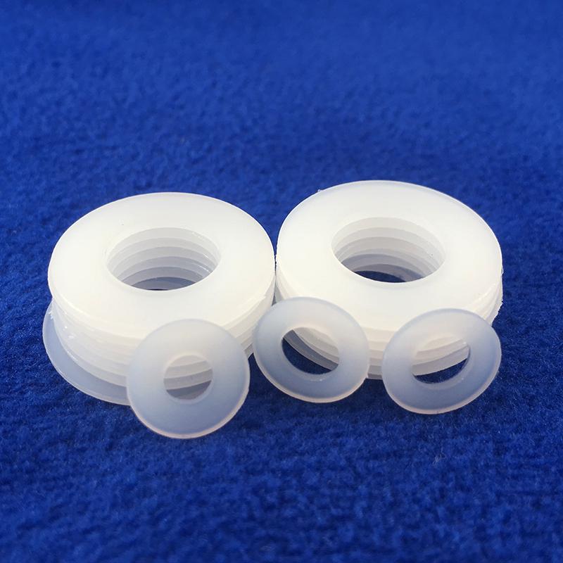White Nylon Round Washer: Insulating, Wear-Resistant, Pressure-Resistant, High-Temperature Resistant Flat Rubber Gasket Spacer.