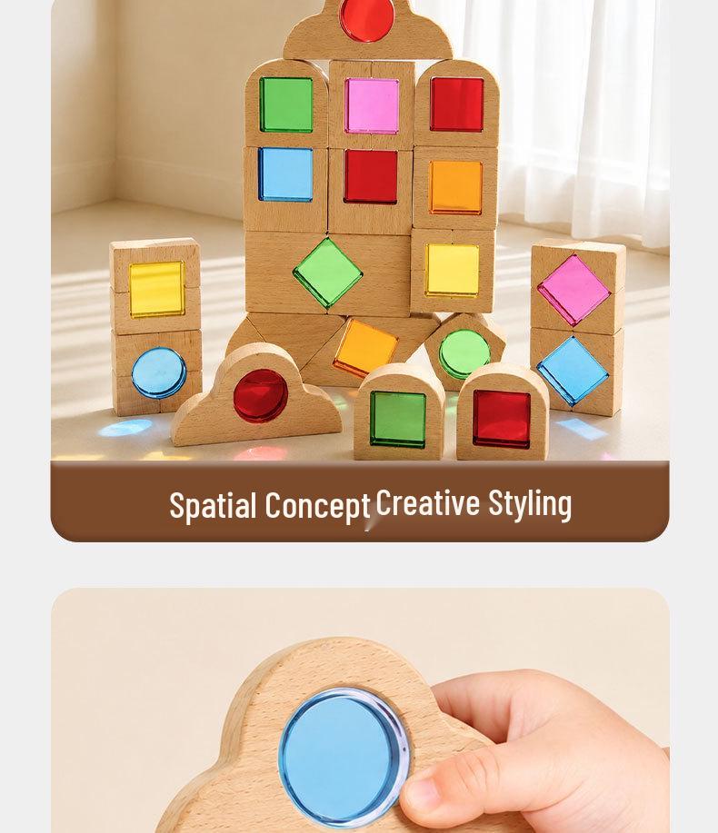 Children's Creative Rainbow Acrylic Building Blocks Set