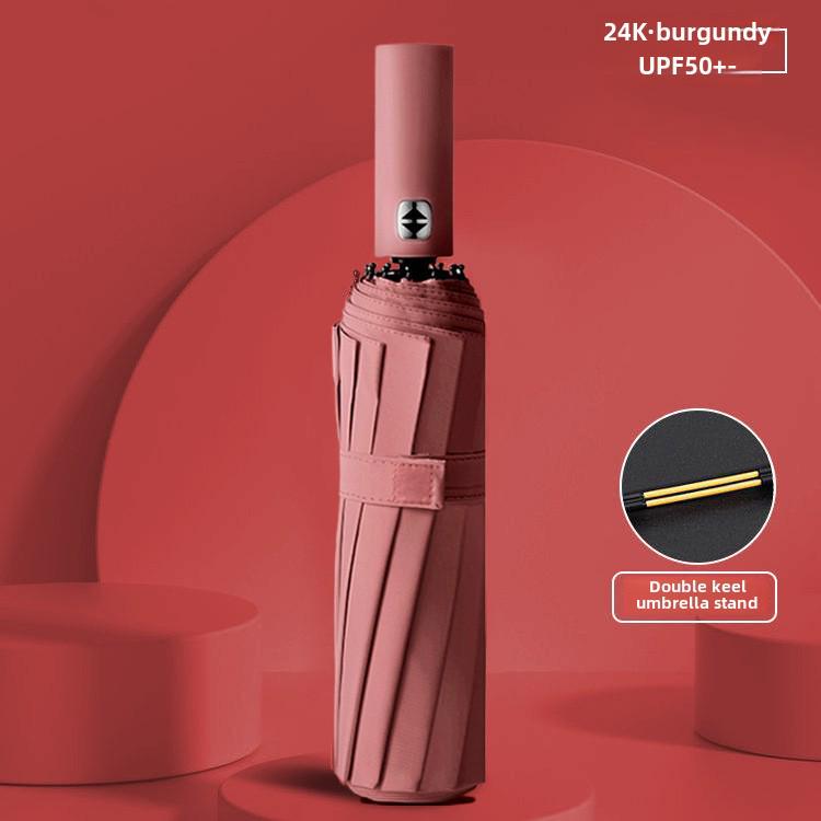 12-Rib Automatic Dual-Use Umbrella for Men & Women - Large, Sunshade & Rain Protection, UV Resistant