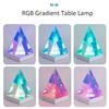 USB-wiederaufladbare LED-Pyramidenwürfel-Nachtlicht Mischfarbenwürfel Dekorative Tischlampe Nachttischlampe