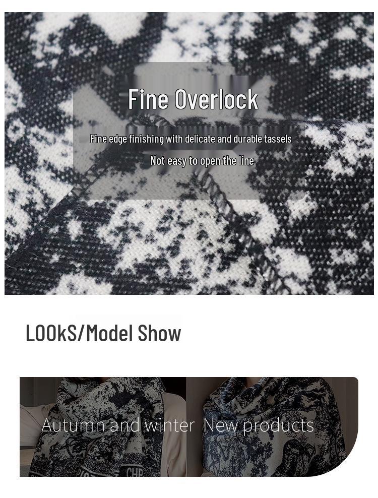 2026 Neue Mode Damen Winterschal: Warmer, dicker Quastenschal & Halstuch