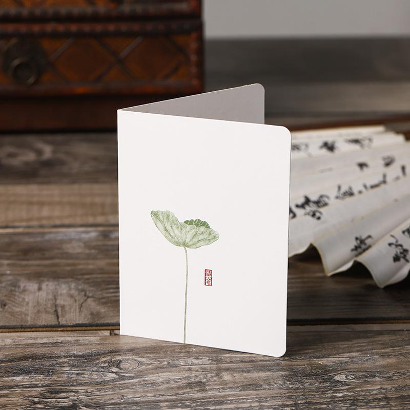 20p Chinese Ancient Style Greeting Card Birthday Gift Handwritten Greeting Card Envelope Ink Wash Postcard Holiday Greeting Card
