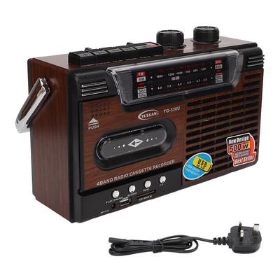 Lettore di Cassette Radio AM FM Segnale Forte Silenzioso Supporta Scheda di Memoria e USB Cassetta Portatile