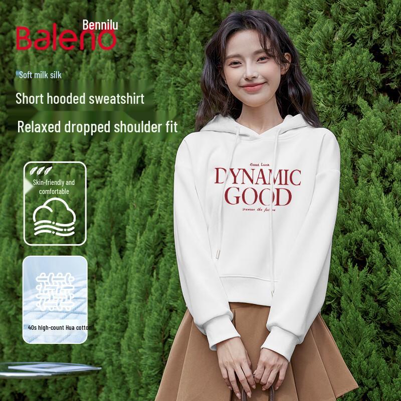 Baleno Damen Kurzes Kapuzensweatshirt