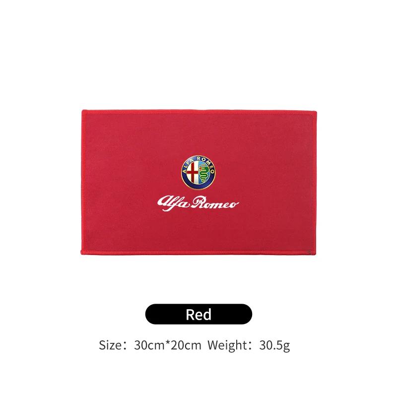 

Автомобильные наклейки Для Alfa Romeo Логотип автомобиля Моющаяся Чистящая Тряпка из Микрофибры Для Сушки Автомобиля Для Alfa Romeo Giulietta 159 147 156 166