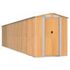 3147479 vidaXL Garden Shed Light Brown 192x855x223 Cm Galvanized Steel