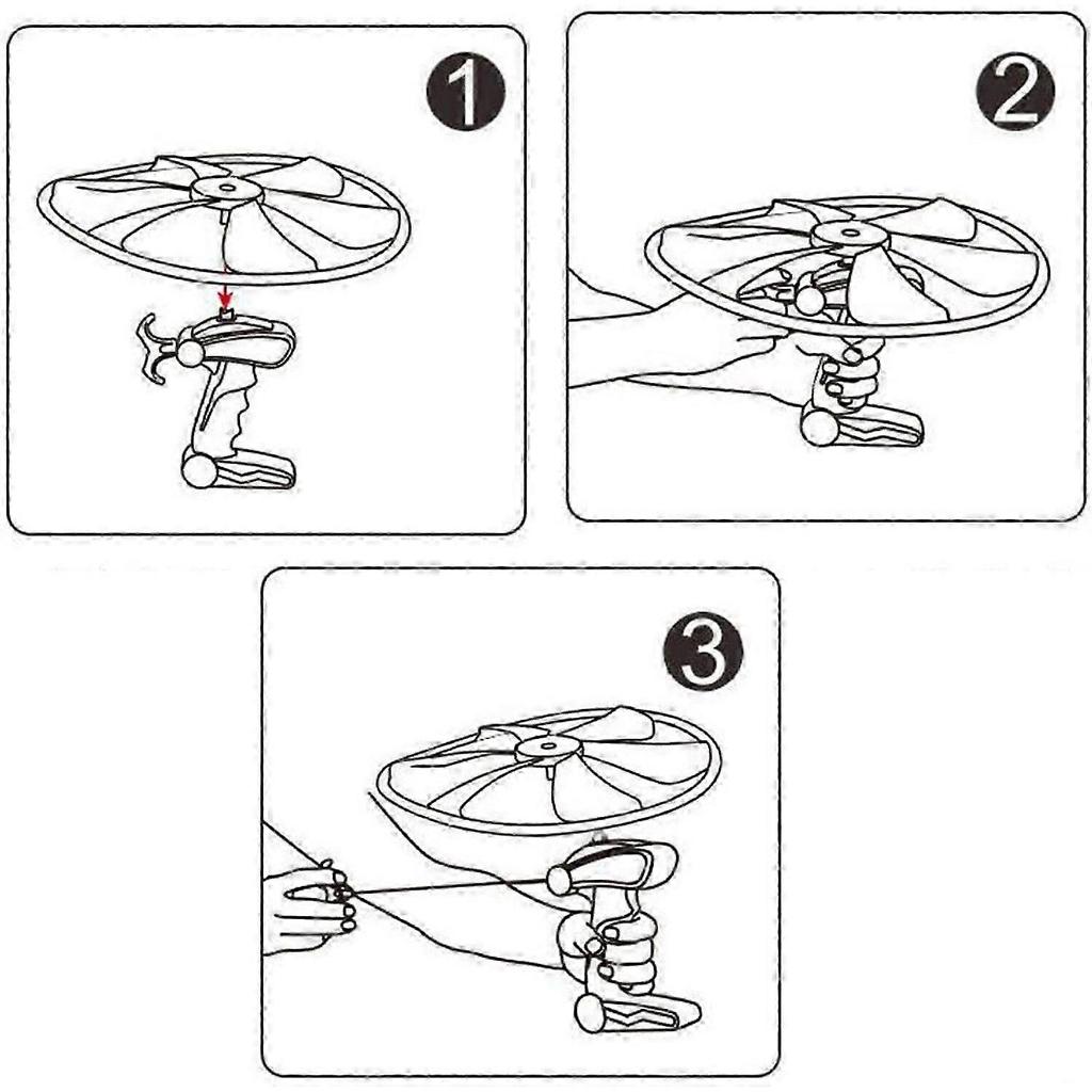 Pull Cord Flying Disc Toy For Kids, Outdoor Hand-Eye Coordination, Creative Flying Toy For Girls, Boys And Family