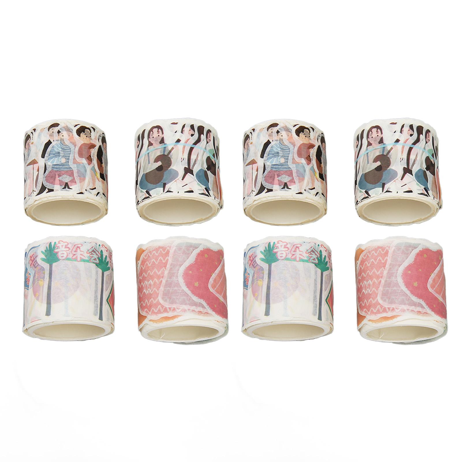 

8 рулонов японского бумажного скотча шириной 35 мм, различной неправильной формы, декоративный скотч для DIY блокнота, дневника