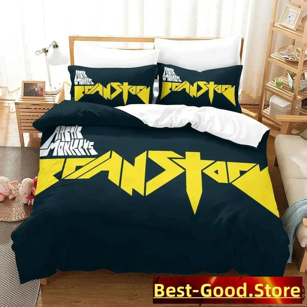3D Arctic Monkeys Beding Set Print Bed Linen Set With Pilowcase Bed Soft Duvet Cover Soft Single Double Quen Super King-Sized Dimensionsd Dimensions