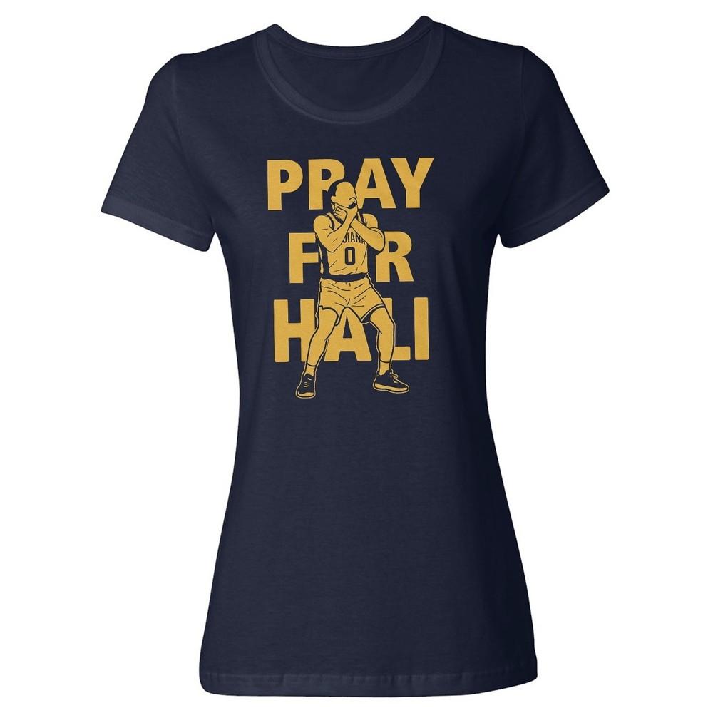 Pray For Hali Basketball Injury Tribute - Indiana Fan Ladies  Crewneck T-Shirt Unisex T-Shirt L