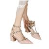 Summer versatile pointed rivet shoes pointed head sandals women wear fashionable and comfortable retro women's shoes