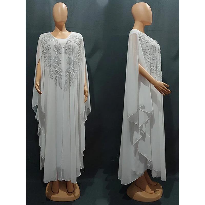 Women Dubai Chiffon Boubou Muslim Fashion Dress Caftan Marocain Wedding Party Occasions Djellaba