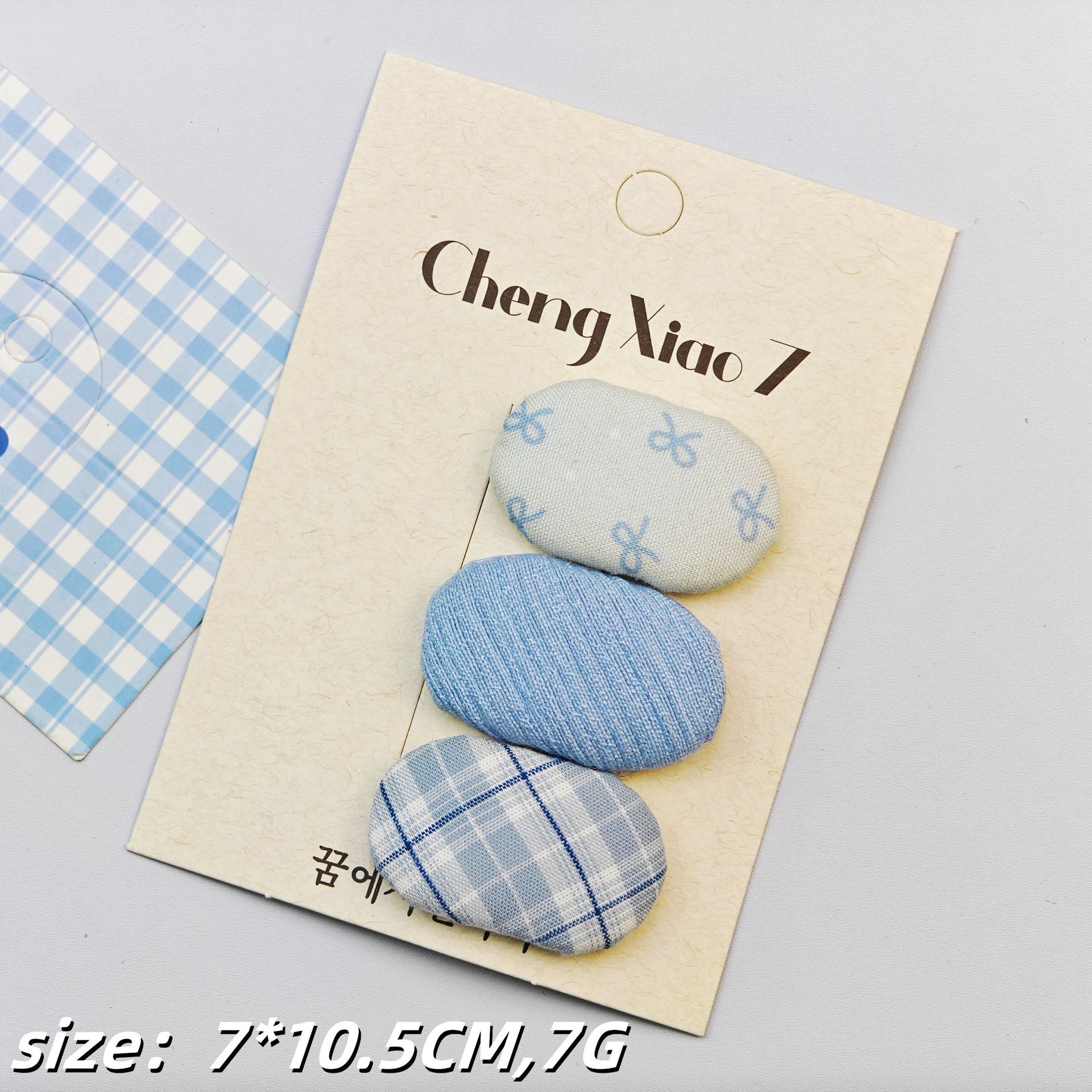 

2025 Spring New Fabric Oval BB Clips, Fresh Plaid Floral Cute Barrettes,Versatile Fashion Hair Accessories for Baby Girls