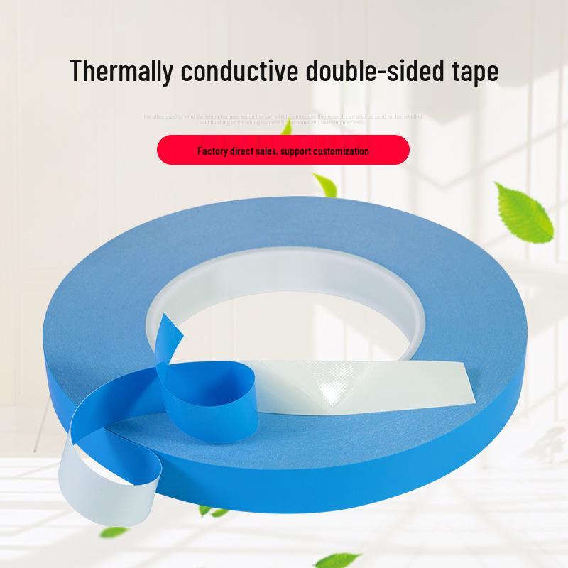 High-Temp Resistant Blue Thermal Conductive Double-Sided Tape for LED Strips—Thickened Adhesive with Fiberglass Insulation for Heat Dissipation