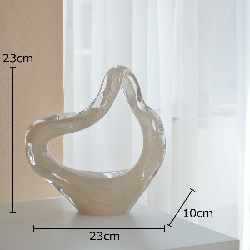 Fluttering Ribbons Glass Ornaments Modern Handicrafts Desk Decoration Abstract Twisted Ribbon Sculpture Room Aesthetics Decor