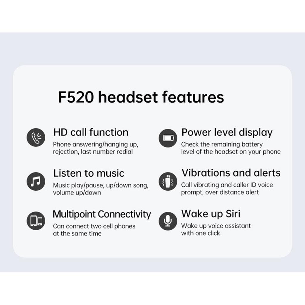 Fineblue F520 Wireless Business BT5.3 Headset in Ear Retractable Earphone Hands free Sport Driver Earphone Telescopic