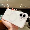 Matte Magnetic iPhone 17 Case, Simple Frosted Skin Feel, Anti-drop for iPhone 17, 2-in-1 Anti-drop Anti-slip Dopamine Jelly White