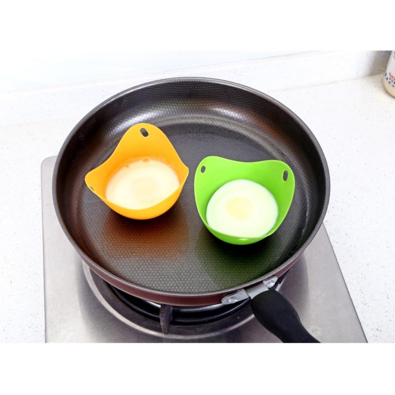 Cuociuova in Silicone Alta Temperatura Silicone Alimentare Cuocitore per Uova Gadget da Cucina Porta Uova