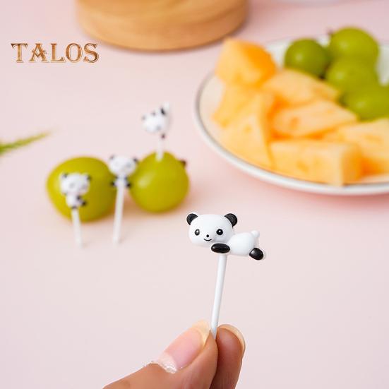 16Pcs Fruit Fork Easy To Clean Cute Panda Shape Food Dessert Picks Food-grade Bento Picks for Children