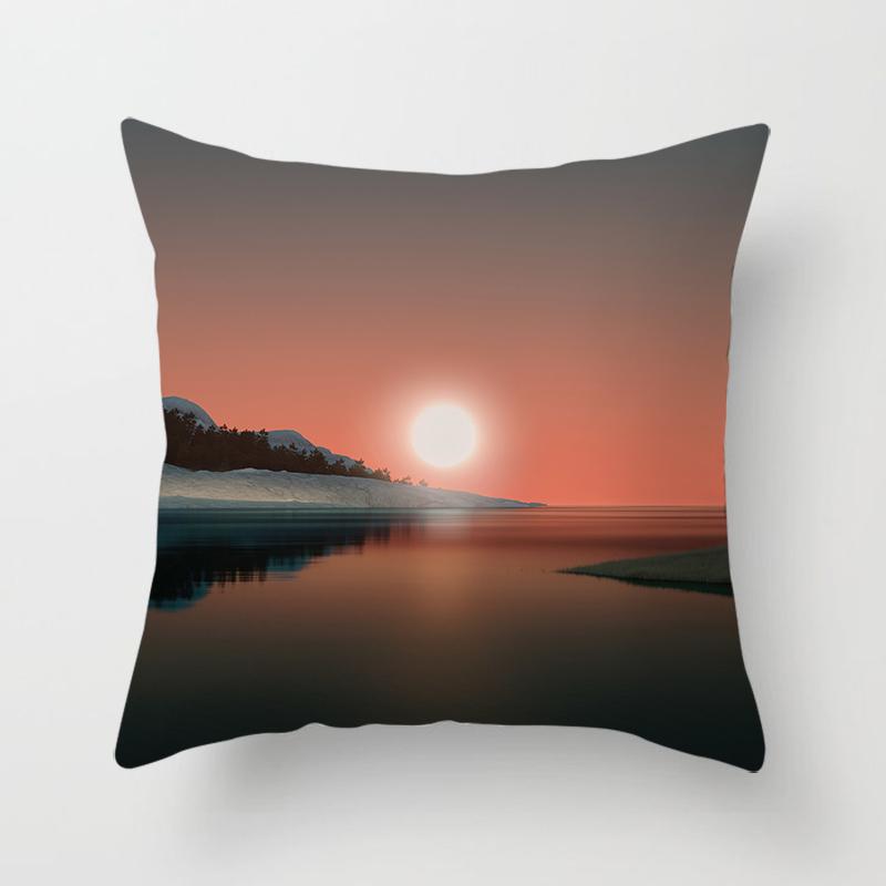 

Наволочка с принтом заката, сумерек, природного пейзажа, украшение для дивана, орнамент, наволочка для автомобильного сиденья, домашний декор, наволочка 50x50cm
