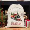 Personalisierter Weihnachts-Nikolaussack Kordelzug Geschenktasche Sonderlieferung Zugdesign Dekoration Box Heiligabend Neujahrsgeschenk