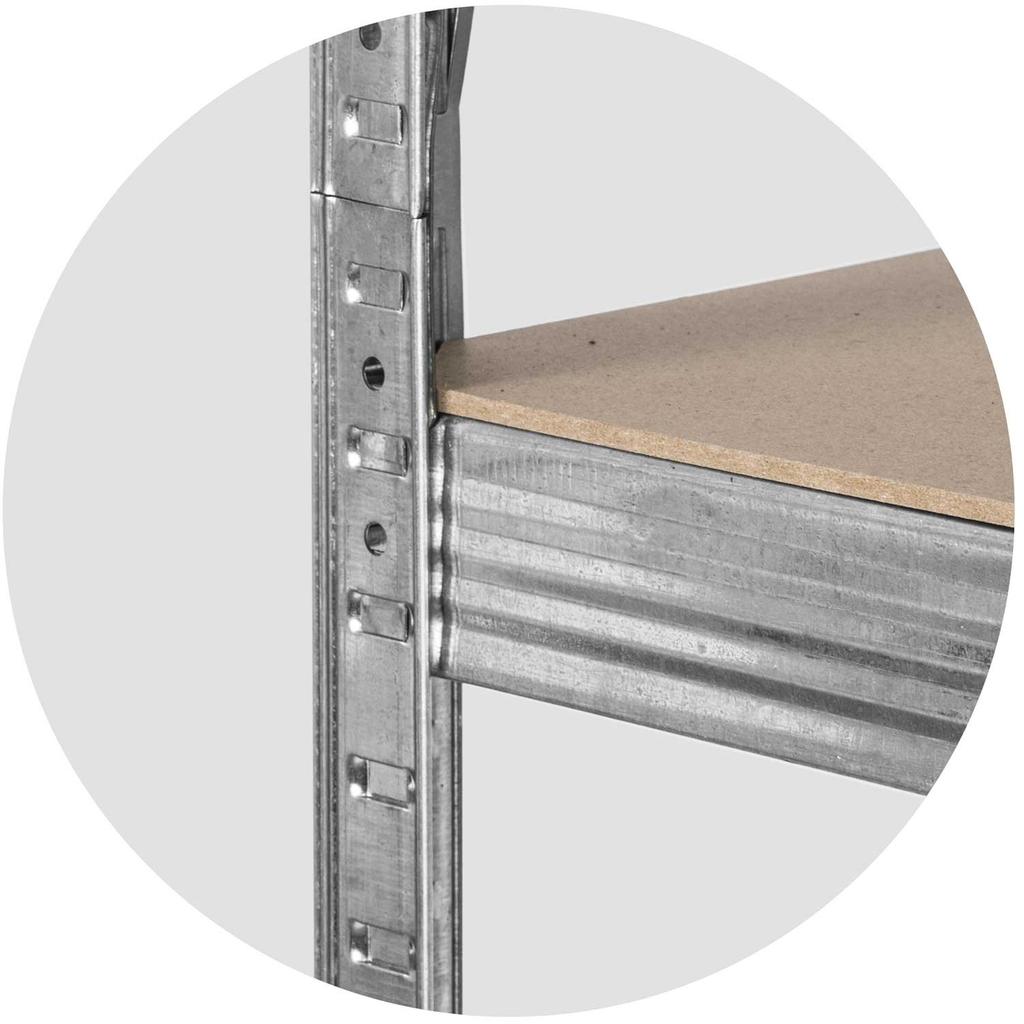 Metal Warehouse Shelving Unit Set of 2 Pcs 174 X 80 X 40 Cm Plonos Pl-701