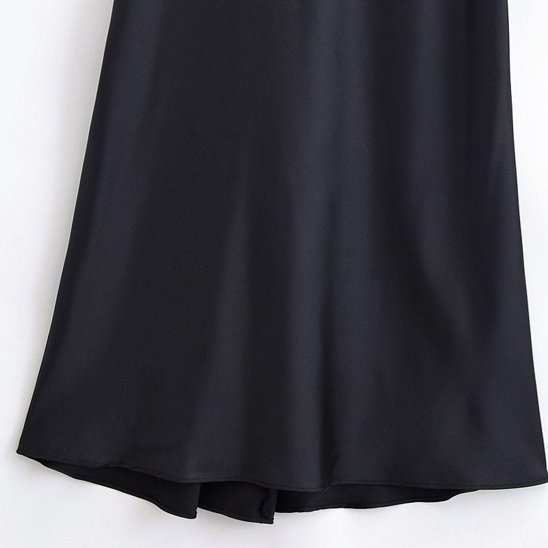 Kaslead New Women Clothes Western Style Fashion Holiday Style Silk Texture Long Dress 2968052