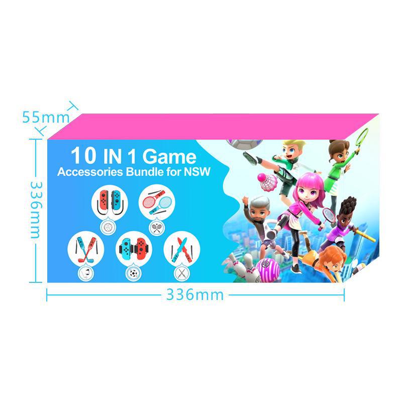 Nintendo Switch OLED 10-in-1 Sportset: Schwert, Golf, Tennisschläger & mehr.