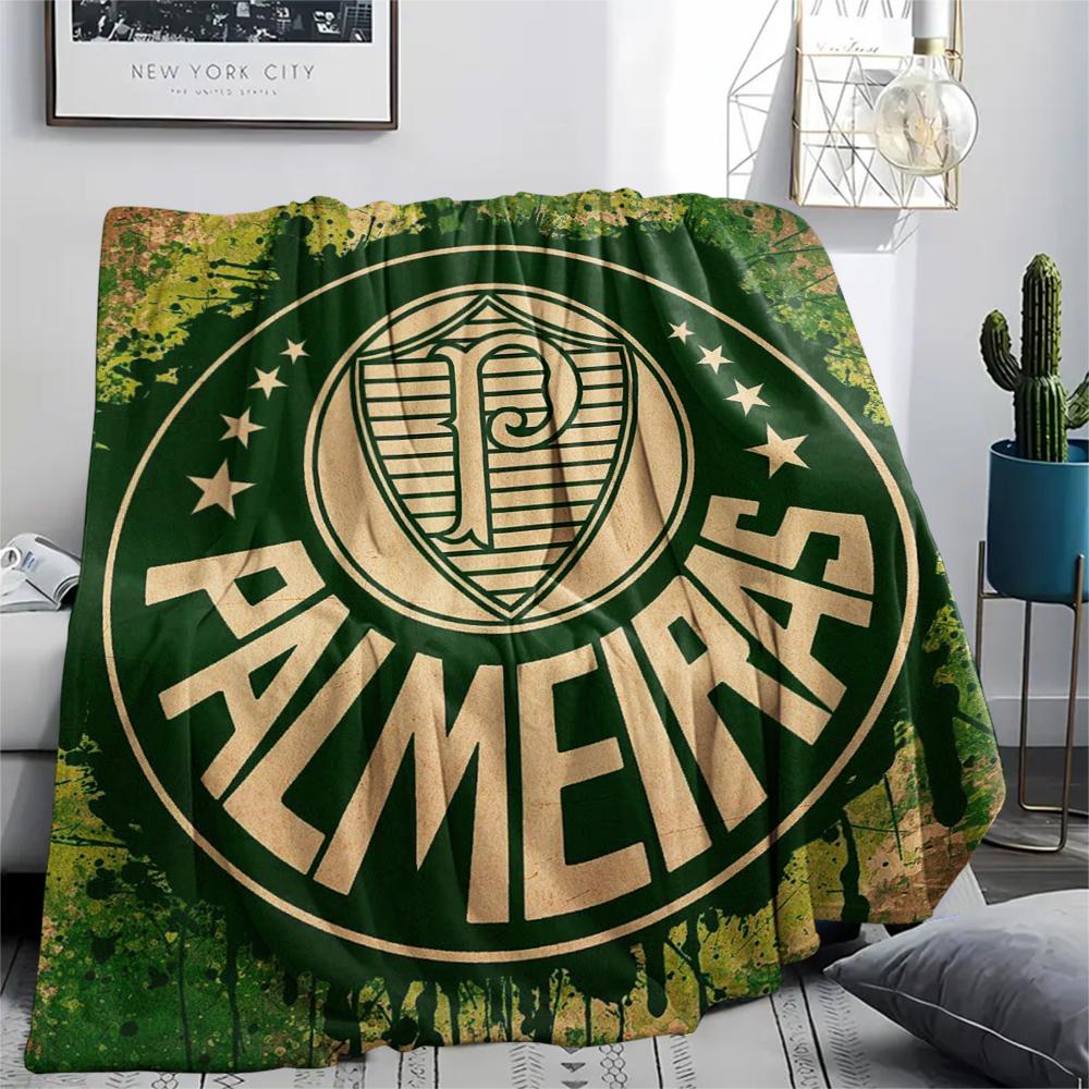 Palmeiras FC Pattern Flannel Blanket, High Quality Comfortable for All Seasons, Home Decor, Warmth and Comfort, Perfect for Gifts.