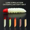12Pcs Floating Worm Lures 1.1G/38Mm Trout Fishing Soft Lure Shrimp-Scented Bait Artificial Silicone Trout Plastic Baits