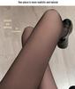 Women's Black Plush Stockings: Thick Winter Leggings, Gray One-Piece, Translucent Pantyhose