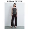 UR Women's Solid Black Wide-Leg Commuter Pants