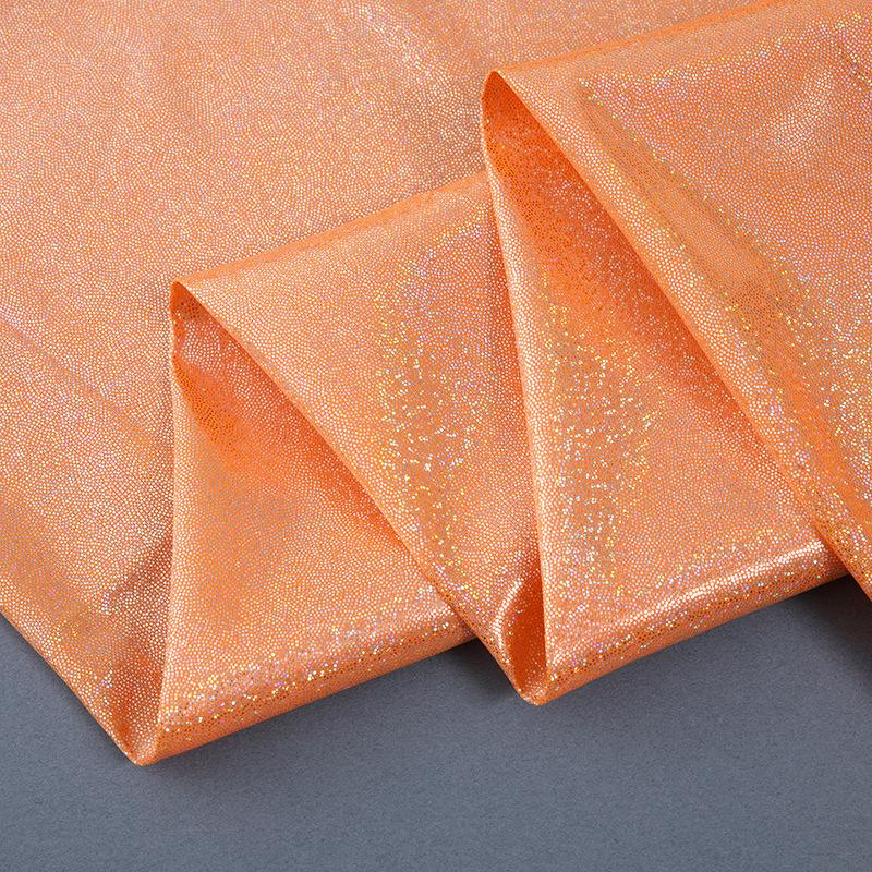 Colorful Fantasy Laser Fingerprint Dot with Gold Stamping Fabric for Stage Clothing, Tablecloths, Toys, and Christmas Decor