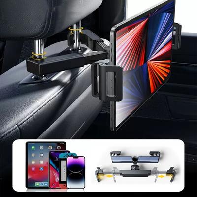 Telescopic Rear Row Car Phone Holder forTablet Holder Anti Shake Tablet Mount Universal Auto Phone Stand for 4-12.9 Inch iPad